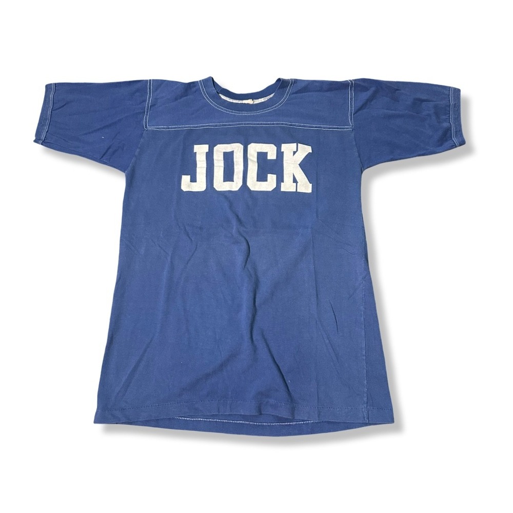 VTG 70s Football Jersey T-Shirt Mens M Blue Excellent Vintage Style Jock Print